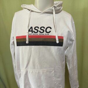 Anti Social Social Club ASSC Men's White Hoodie Sweater Medium Made in USA
